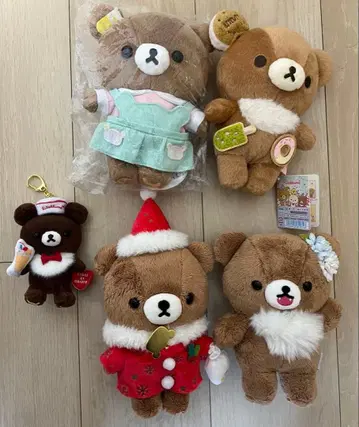 갈색 곰 인형 마스코트 5개 세트