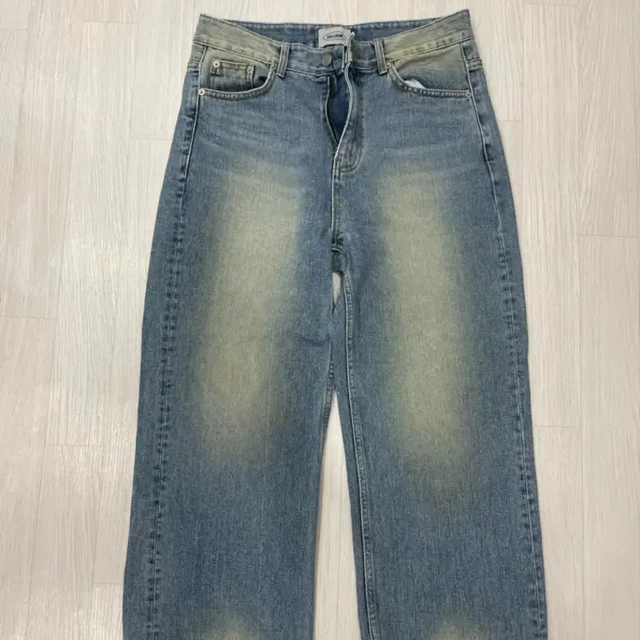 웰던 와이드 데님 팬츠 중청 M