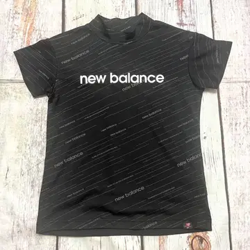 new balance 골프 여성용 블랙 모크넥 셔츠 S
