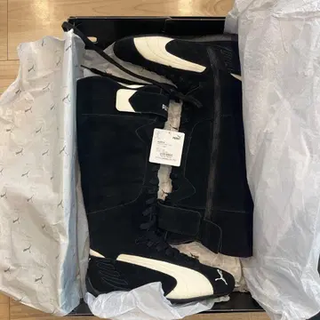 PUMA 복싱 신발 블랙 화이트 스피드캣 롱 부츠