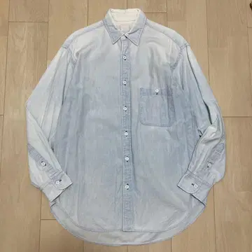 Blue blue 샴브레이 긴팔 셔츠 빈티지 가공 (M 사이즈)
