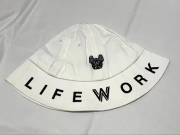 LIFEWORK 버킷햇 화이트 프렌치 불독