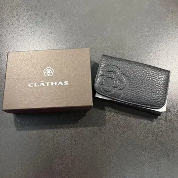 미사용 새상품 CLATHAS 명함지갑 카드 케이스 소가죽 블랙 박스 포함
