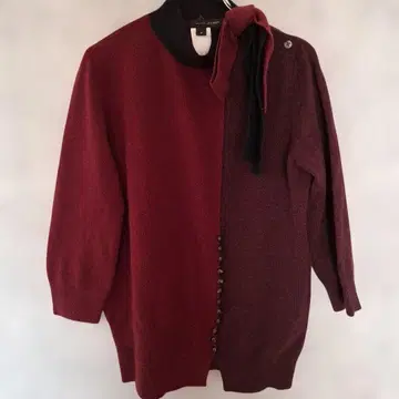 MARC JACOBS 소매 8분 바이컬러 니트 겨울