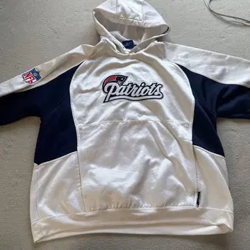 Reebok NFL Patriots 후드티 화이트 네이비 L