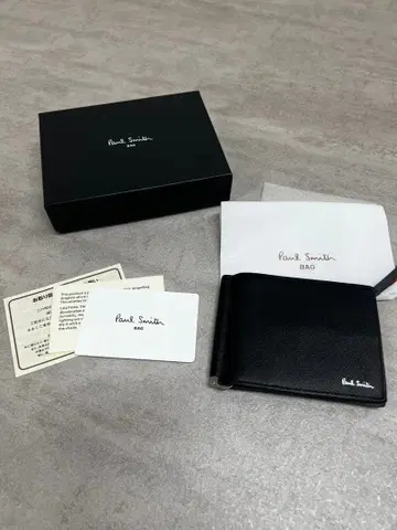 Paul Smith 머니클립 접이식 지갑 블랙 동전 지갑 포함