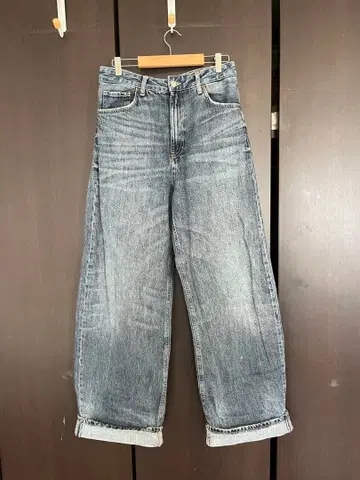 ZARA 여성용 와이드 레그 데님 팬츠 블루