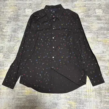 [ PAUL SMITH ] 긴팔 셔츠/올 패턴/L/블랙/835