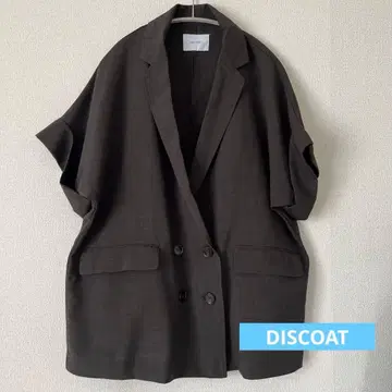 [새상품급] Discoat 테일러드 자켓 반팔 그레이 F