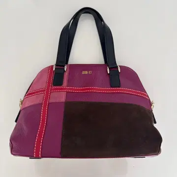 ANNA SUI 핸드백 패치워크 가죽 스웨이드