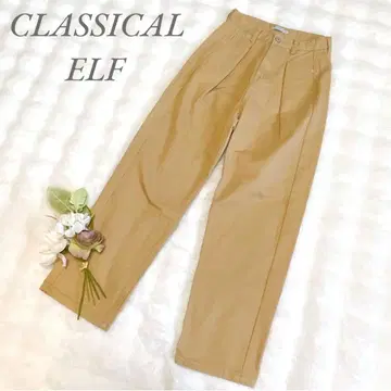 [새상품급] 클래식 엘프 치노 팬츠 (M) 베이지 하이웨스트 성숙 캐주얼