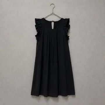 콩트와르 데코토니에 실크 100% 블랙 슬리브리스 원피스 36