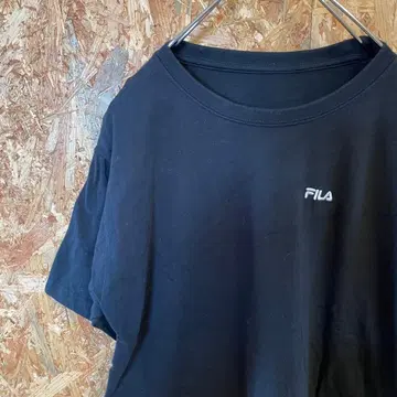 AE10488 FILA 반팔 티셔츠 블랙 남성용 포스