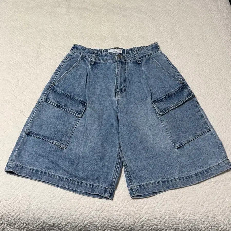 [m]미나브 카고 데님 팬츠 쇼츠 반바지