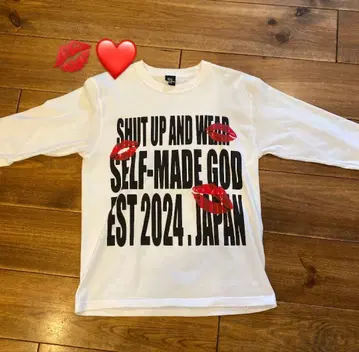 SELF-MADE GOD 로고 프린트 롱 T M