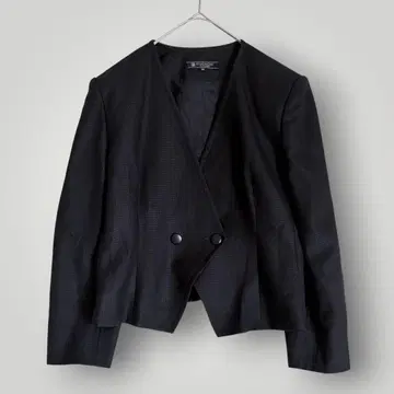 지방시 노카라 자켓 블랙 포멀 자켓 더블 변형 실크