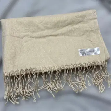 PASHMINA 100% 파슈미나 머플러 베이지 대형 스톨