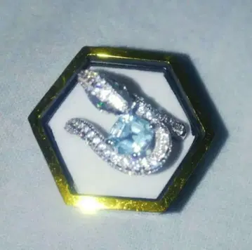 레어 R.made 아루메이도 뱀 ring 아쿠아 마린 프리 사이즈 반지