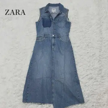[ ZARA ] 비대칭 맥시 길이 데님 원피스