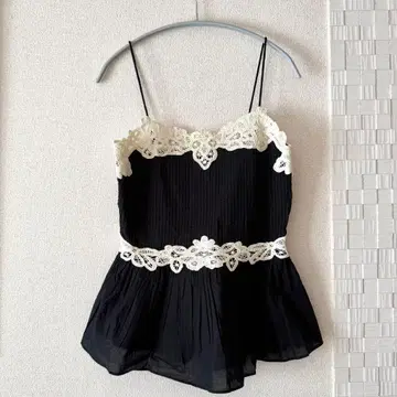 ZARA ZW COLLECTION 대비 레이스 상의 S