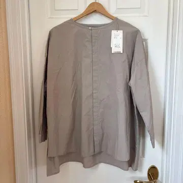 미사용품 nest Robe 코튼 긴팔 셔츠 베이지 F