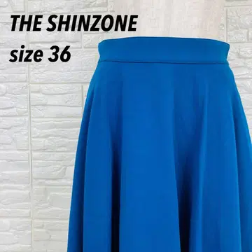 새상품급 THE SHINZONE 신존 플레어 스커트 블루 36 S~M