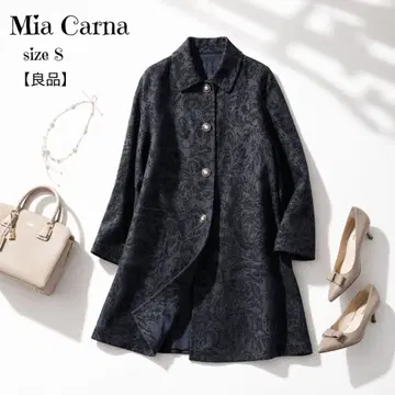 미아카나 Mia Carna 돈피 자카드 스텐카라 코트 블랙 7