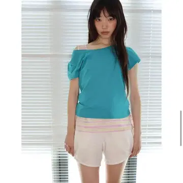 MUWM coop 베이직 티셔츠 Teal blue