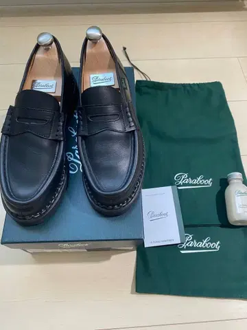[몇 회 사용] Paraboots 란스 블랙 UK7.5 정품 슈트리 포함