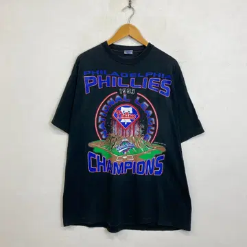 90s PHILLIES T셔츠 USA제 MLB STARTER 블랙