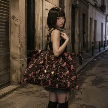 TRALALA 트라라라 올 패턴 보스턴 백 레어 Y2K 대용량