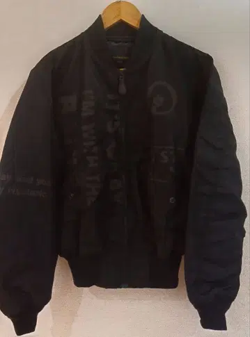 HYSTERIC GLAMOUR MA-1 플라이트 자켓 블랙 S