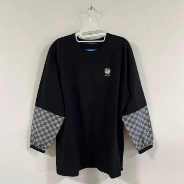 D.S.CLUB 긴팔 티셔츠 블랙 체크 무늬 L 사이즈
