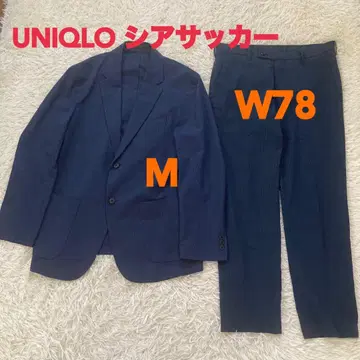 UNIQLO 시어서커 셋업 네이비 M W78