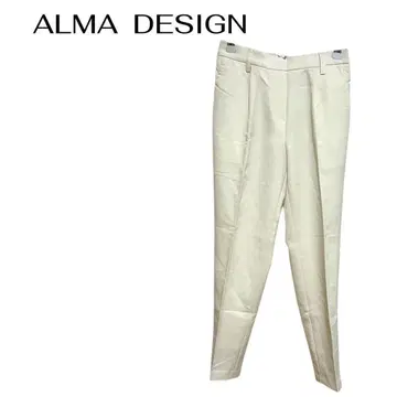 B0614 ALMA DESIGN 롱 팬츠 허리밴딩 슬랙스 화이트 팬츠