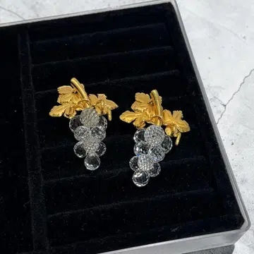 SWAROVSKI 스와로브스키 포도 모티브 브로치 2세트