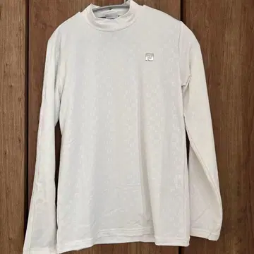 FootJoy 풋조이 골프 모크넥 긴팔 셔츠 화이트 올 패턴