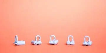 LEGO 우주 비행사 탱크 브라이트 라이트 블루 5개