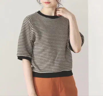 BEAMS HEART 허니콤 자카드 풀오버