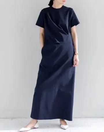 deres 데레스 드레스 Fabiana draping dress 네이비