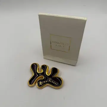 니나리치 NINA RICCI 브로치 빈티지 로고 [새상품급 박스 포함]