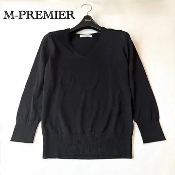 M-PREMIER 엠프리미어 V넥 니트 블랙 일본제 새상품급 38