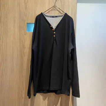 00s 아카이브 헨리넥 서멀 긴팔 리브 티셔츠 롱티
