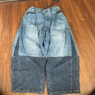 niko and - JEANS 바이컬러 데님 팬츠 L