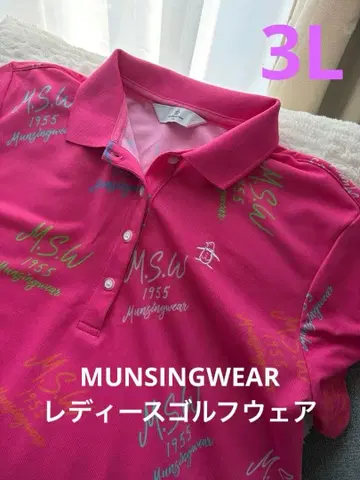 Munsingwear 여성용 반팔 골프 피케 셔츠 3L