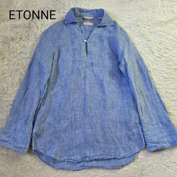 새상품급 ETONNE x Herdmans 린넨 100% 카프리 셔츠 스카이블루 S