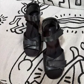 레이디 워커 간호사 샌들 오피스 샌들 블랙 M 사이즈