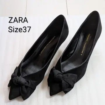 ZARA 베이직 리본 포함 펌프스 블랙 37 자라