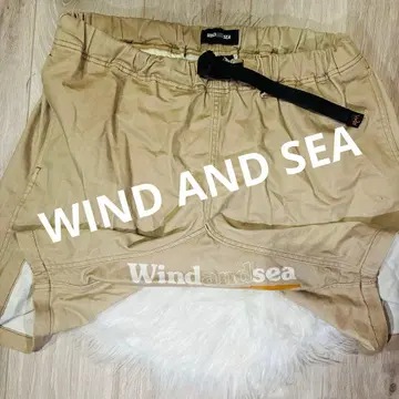 WIND AND SEA 스트레치 빅 로고 베이지 빅 사이즈