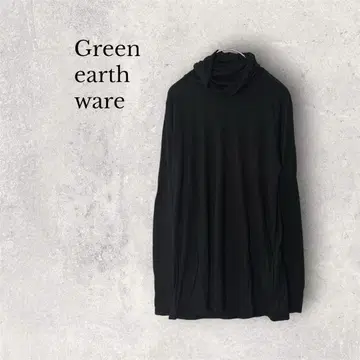 [ Green earthware ] 울 레이온 터틀넥 티셔츠 블랙
